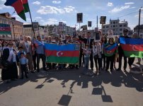 Флаги Азербайджана на Красной Площади  – шествие "Бессмертный полк" (ФОТО)