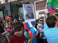 Флаги Азербайджана на Красной Площади  – шествие "Бессмертный полк" (ФОТО)