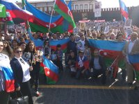 Флаги Азербайджана на Красной Площади  – шествие "Бессмертный полк" (ФОТО)