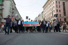 Флаги Азербайджана на Красной Площади  – шествие "Бессмертный полк" (ФОТО)