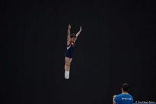 Стартовал второй день соревнований чемпионата Азербайджана и первенства Баку по прыжкам на батуте (ФОТО)