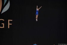 Стартовал второй день соревнований чемпионата Азербайджана и первенства Баку по прыжкам на батуте (ФОТО)