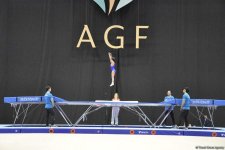Стартовал заключительный день соревнований чемпионата Азербайджана и первенства Баку по прыжкам на батуте и тамблингу (ФОТО)