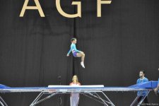 Стартовал заключительный день соревнований чемпионата Азербайджана и первенства Баку по прыжкам на батуте и тамблингу (ФОТО)