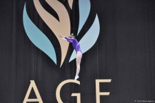 Стартовал заключительный день соревнований чемпионата Азербайджана и первенства Баку по прыжкам на батуте и тамблингу (ФОТО)