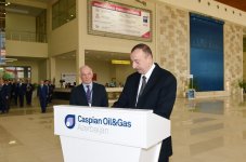 Azerbaijani president attends opening of Caspian Oil & Gas exhibition 2016