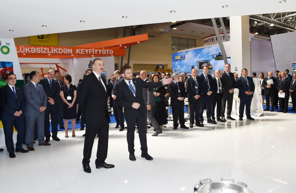 Azerbaijani president attends opening of Caspian Oil & Gas exhibition 2016