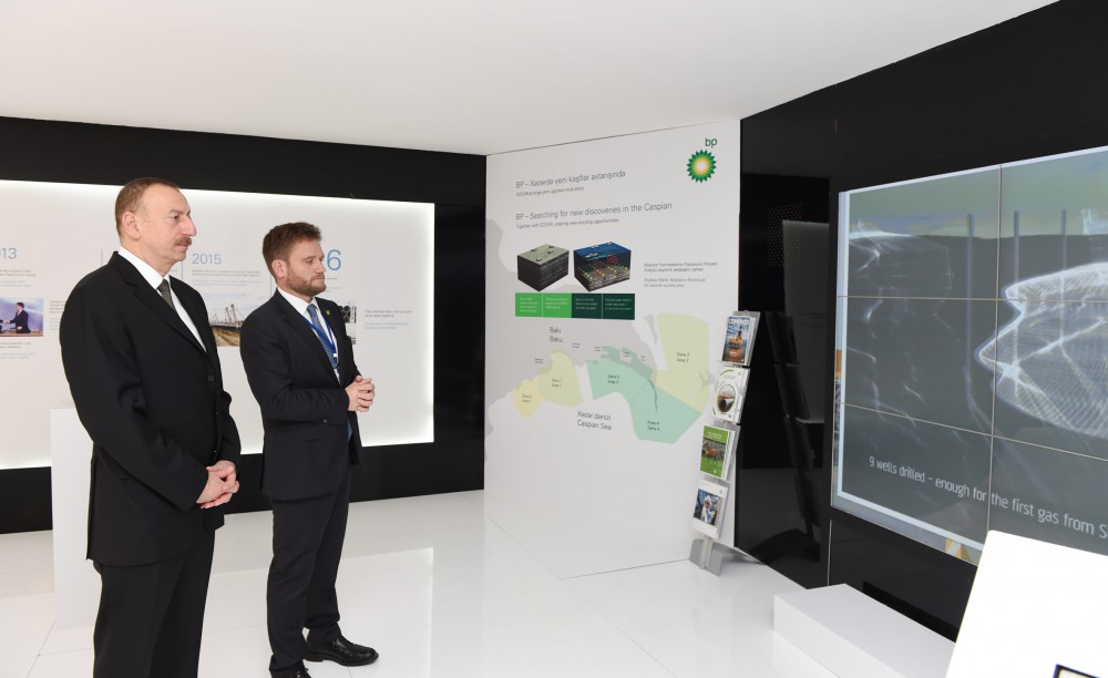 Azerbaijani president attends opening of Caspian Oil & Gas exhibition 2016