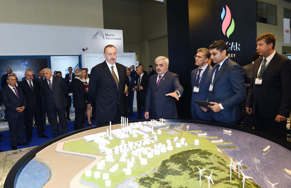 Azerbaijani president attends opening of Caspian Oil & Gas exhibition 2016