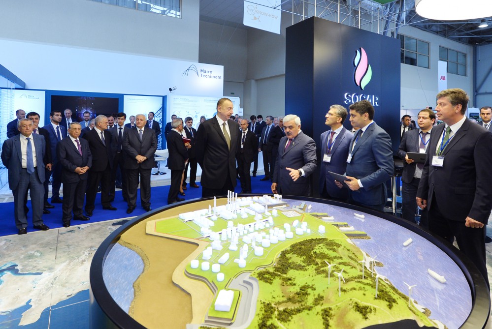 Azerbaijani president attends opening of Caspian Oil & Gas exhibition 2016
