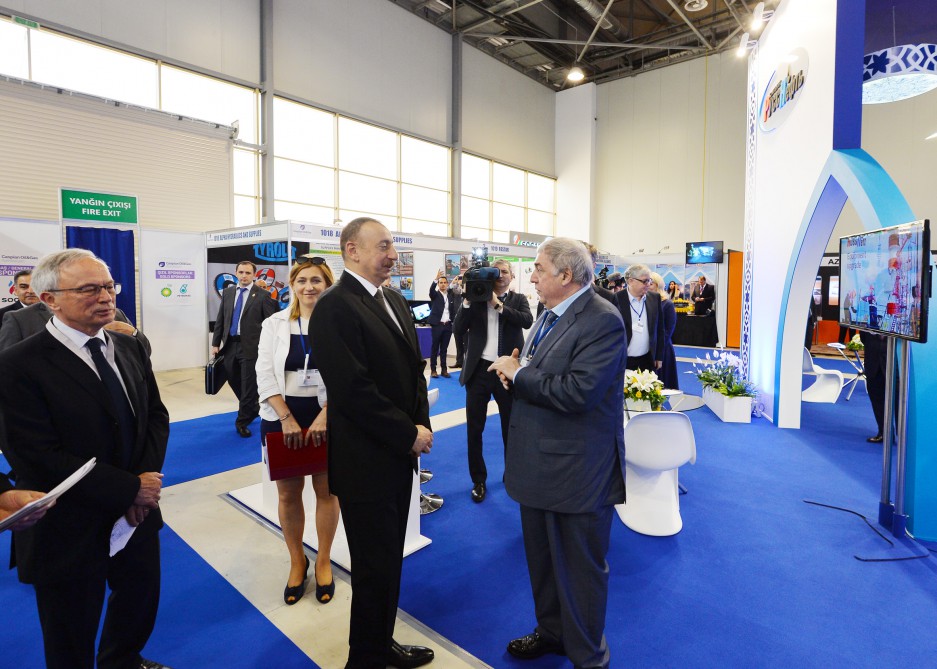 Azerbaijani president attends opening of Caspian Oil & Gas exhibition 2016