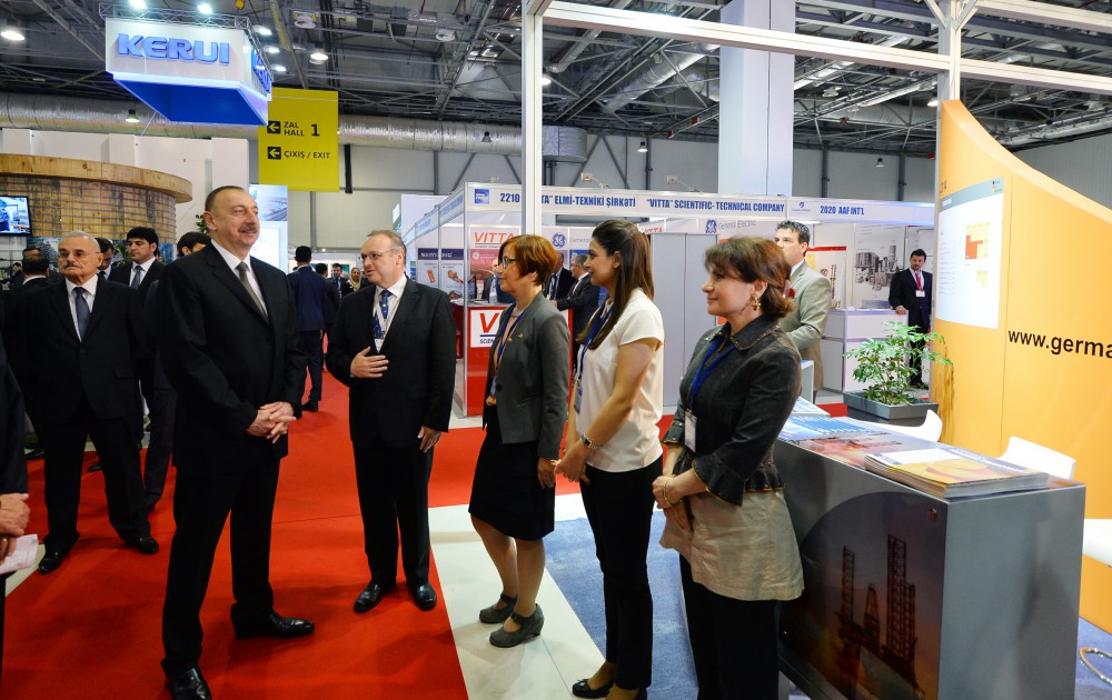 Azerbaijani president attends opening of Caspian Oil & Gas exhibition 2016
