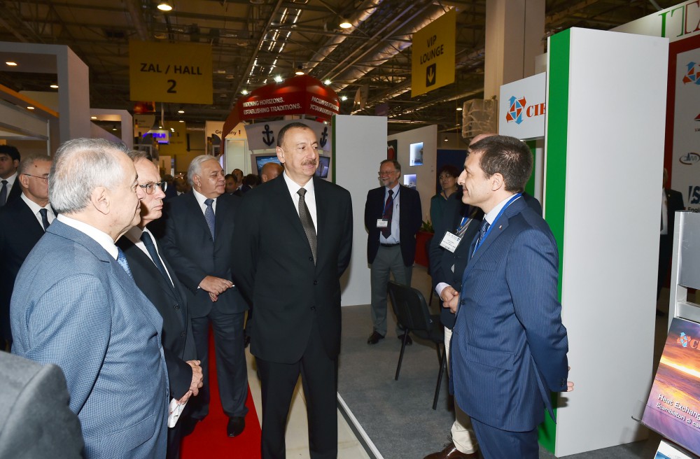 Azerbaijani president attends opening of Caspian Oil & Gas exhibition 2016