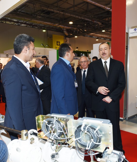 Azerbaijani president attends opening of Caspian Oil & Gas exhibition 2016