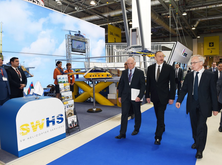 Azerbaijani president attends opening of Caspian Oil & Gas exhibition 2016