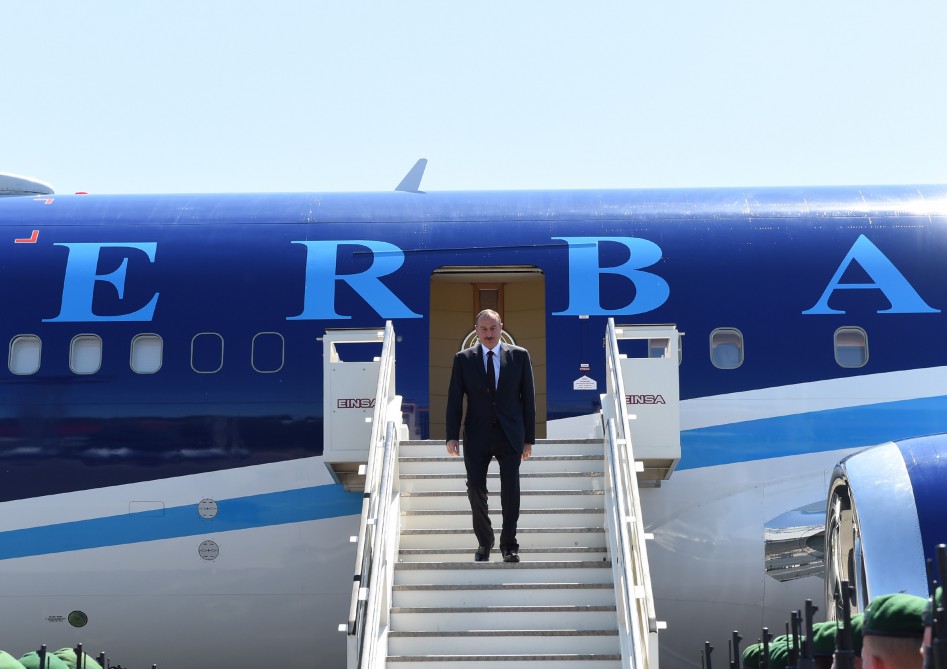 Azerbaijani president arrives in Germany for working visit
