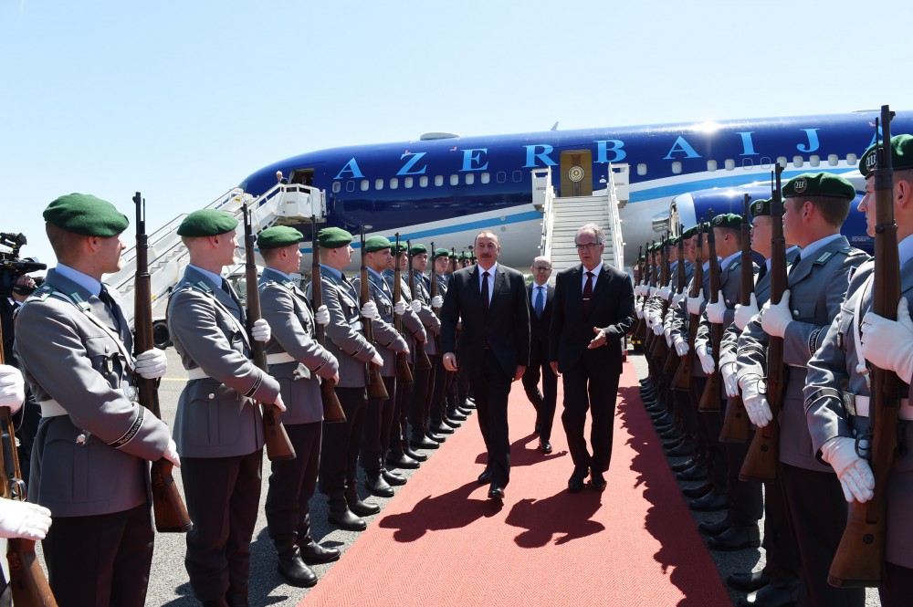 Azerbaijani president arrives in Germany for working visit
