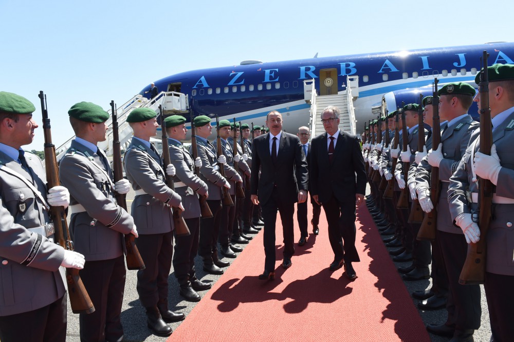 Azerbaijani president arrives in Germany for working visit