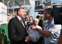 Президент Азербайджана и его супруга наблюдали за соревнованиями Гран-при Европы Формулы 1 (ФОТО)