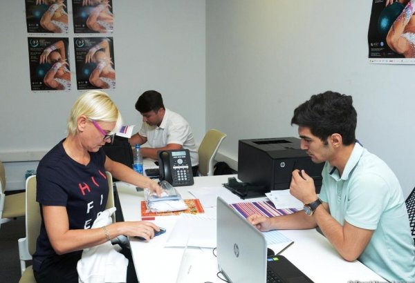 Teams getting accredited for FIG World Cup Final in Rhythmic Gymnastics in Baku (PHOTO)