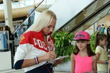World champions arriving in Baku for FIG World Cup Final in Rhythmic Gymnastics (PHOTOS)
