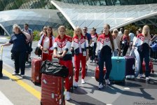 World champions arriving in Baku for FIG World Cup Final in Rhythmic Gymnastics (PHOTOS)