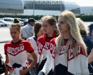 World champions arriving in Baku for FIG World Cup Final in Rhythmic Gymnastics (PHOTOS)