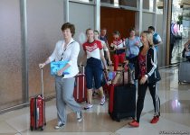 World champions arriving in Baku for FIG World Cup Final in Rhythmic Gymnastics (PHOTOS)