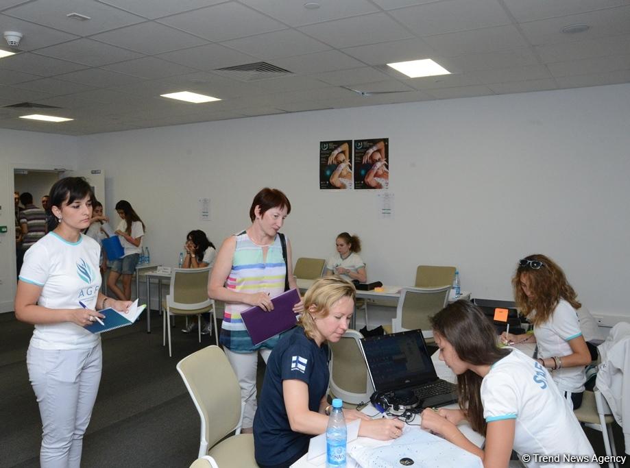 Teams getting accredited for FIG World Cup Final in Rhythmic Gymnastics in Baku (PHOTO)