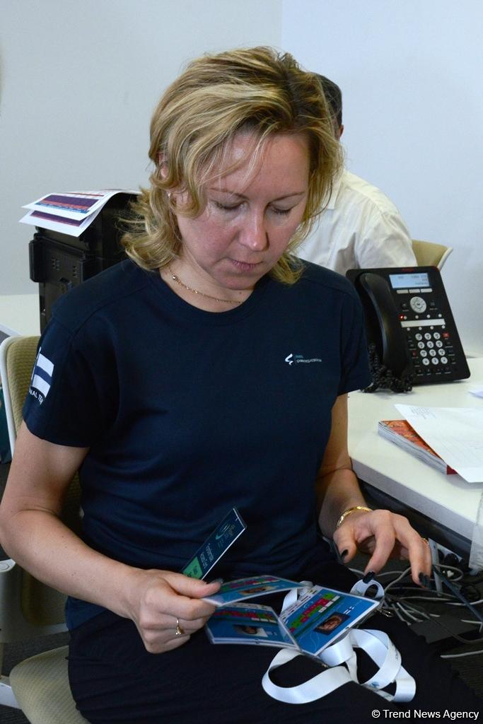 Teams getting accredited for FIG World Cup Final in Rhythmic Gymnastics in Baku (PHOTO)