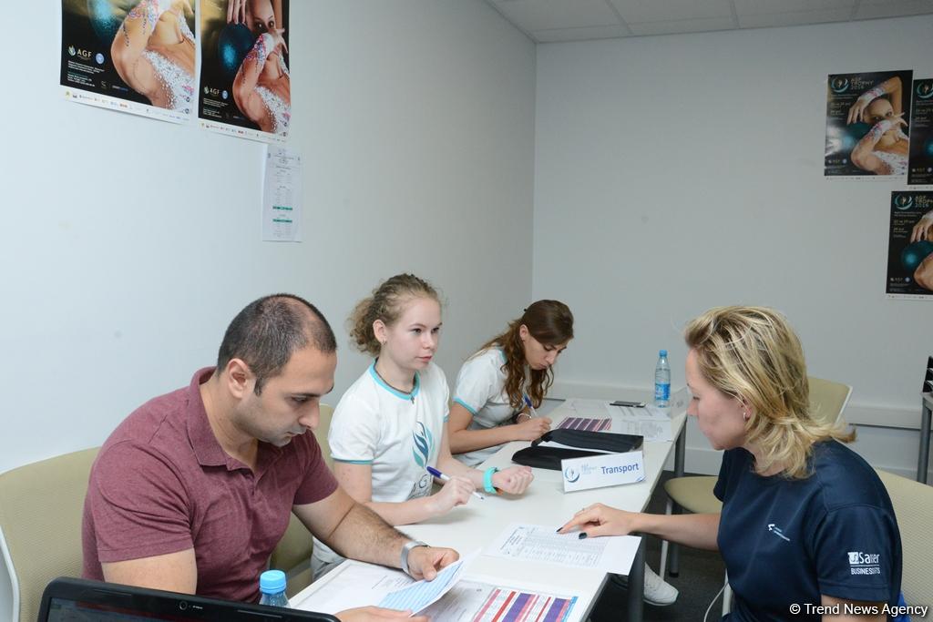 Teams getting accredited for FIG World Cup Final in Rhythmic Gymnastics in Baku (PHOTO)