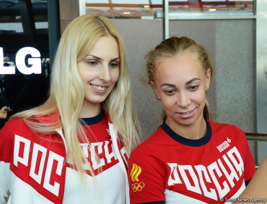 World champions arriving in Baku for FIG World Cup Final in Rhythmic Gymnastics (PHOTOS)