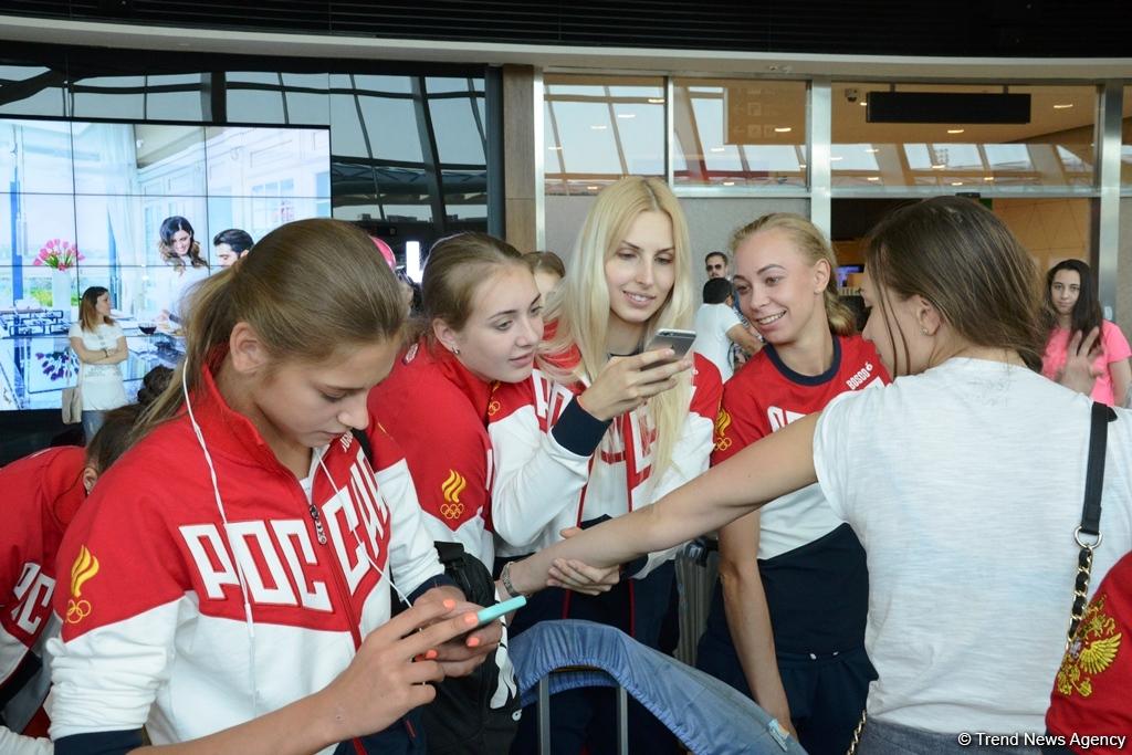 World champions arriving in Baku for FIG World Cup Final in Rhythmic Gymnastics (PHOTOS)