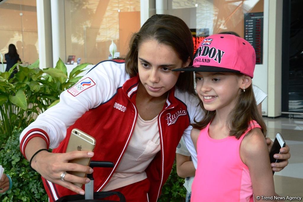 World champions arriving in Baku for FIG World Cup Final in Rhythmic Gymnastics (PHOTOS)