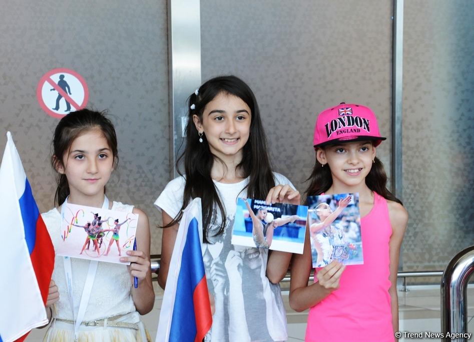 World champions arriving in Baku for FIG World Cup Final in Rhythmic Gymnastics (PHOTOS)
