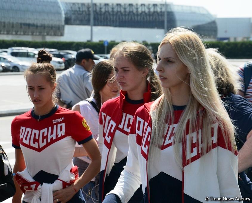 World champions arriving in Baku for FIG World Cup Final in Rhythmic Gymnastics (PHOTOS)