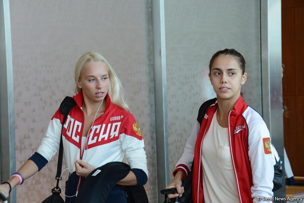 World champions arriving in Baku for FIG World Cup Final in Rhythmic Gymnastics (PHOTOS)