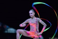 Стартовал второй день соревнований Кубка мира по художественной гимнастике в Баку (ФОТО)