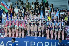 В Баку прошла церемония награждения победителей финалов Кубка мира по художественной гимнастике в групповых упражнениях (ФОТО)
