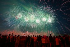 Огненные буквы Азербайджана в небе над Москвой: Международный фестиваль фейерверков (ФОТО)