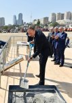 President Aliyev lays foundation of new road-transport infrastructure  (PHOTO)