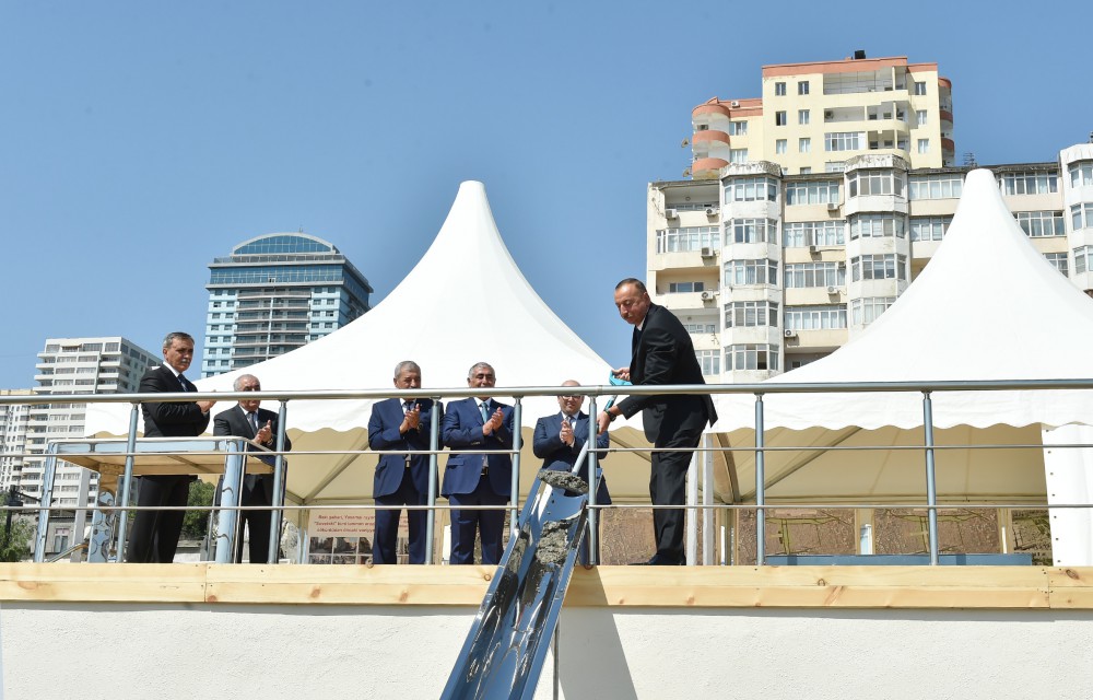 President Aliyev lays foundation of new road-transport infrastructure  (PHOTO)