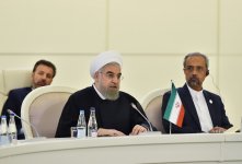 Azerbaijani, Russian, Iranian presidents sign Baku summit declaration