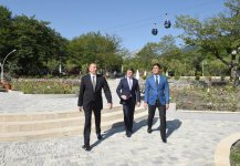 Президент Ильхам Алиев принял участие в открытии бульварно-паркового комплекса «Габала»  (ФОТО)