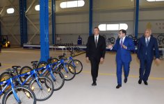 Президент Ильхам Алиев принял участие в открытии завода по производству велосипедов в Исмаиллы