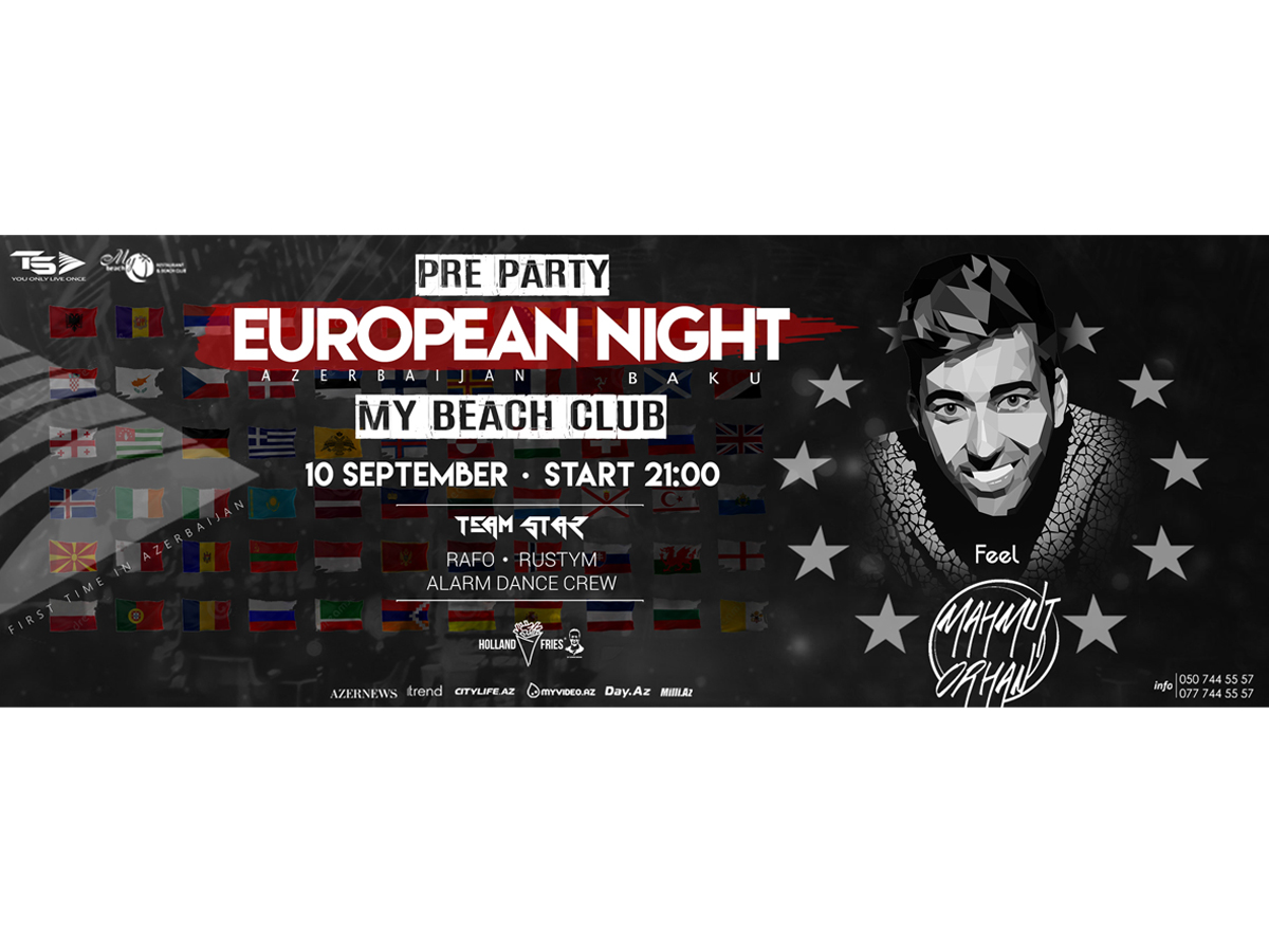В Баку пройдет зажигательный вечер Pre-Party European Night