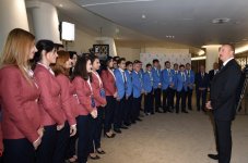 Президент Ильхам Алиев встретился с членами сборной страны на 42-й Всемирной шахматной олимпиаде (ФОТО)
