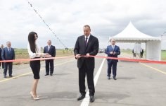 Президент Ильхам Алиев принял участие в открытии после реконструкции автодороги в Билясуварском районе (ФОТО)