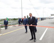 Президент Ильхам Алиев открыл участок дороги Алят-Астара - государственная граница Ирана (ФОТО)