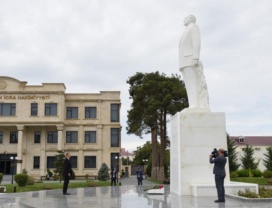 Ilham Aliyev inaugurates newly reconstructed road in Bilasuvar